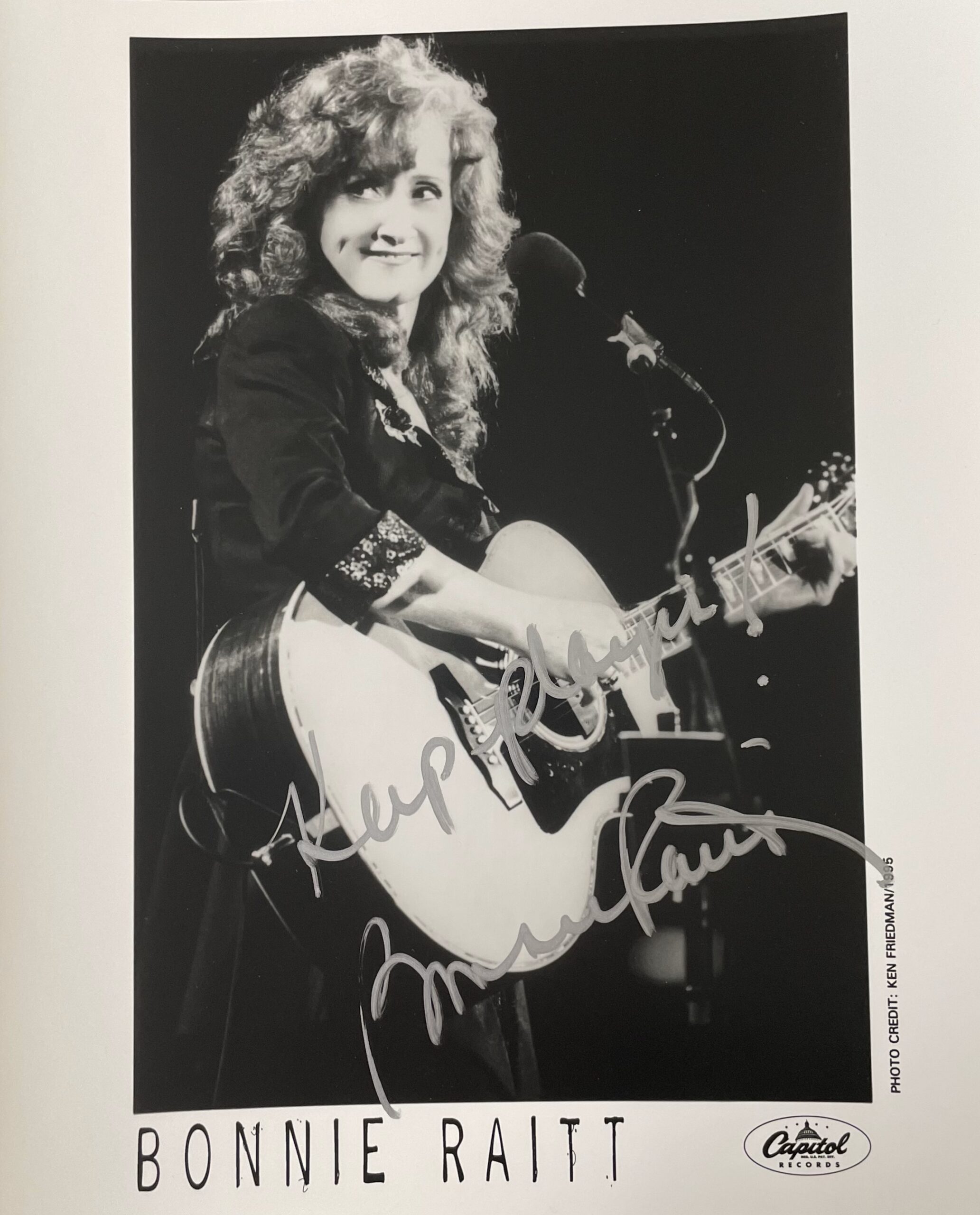 Signed In-Person Bonnie Raitt Photo