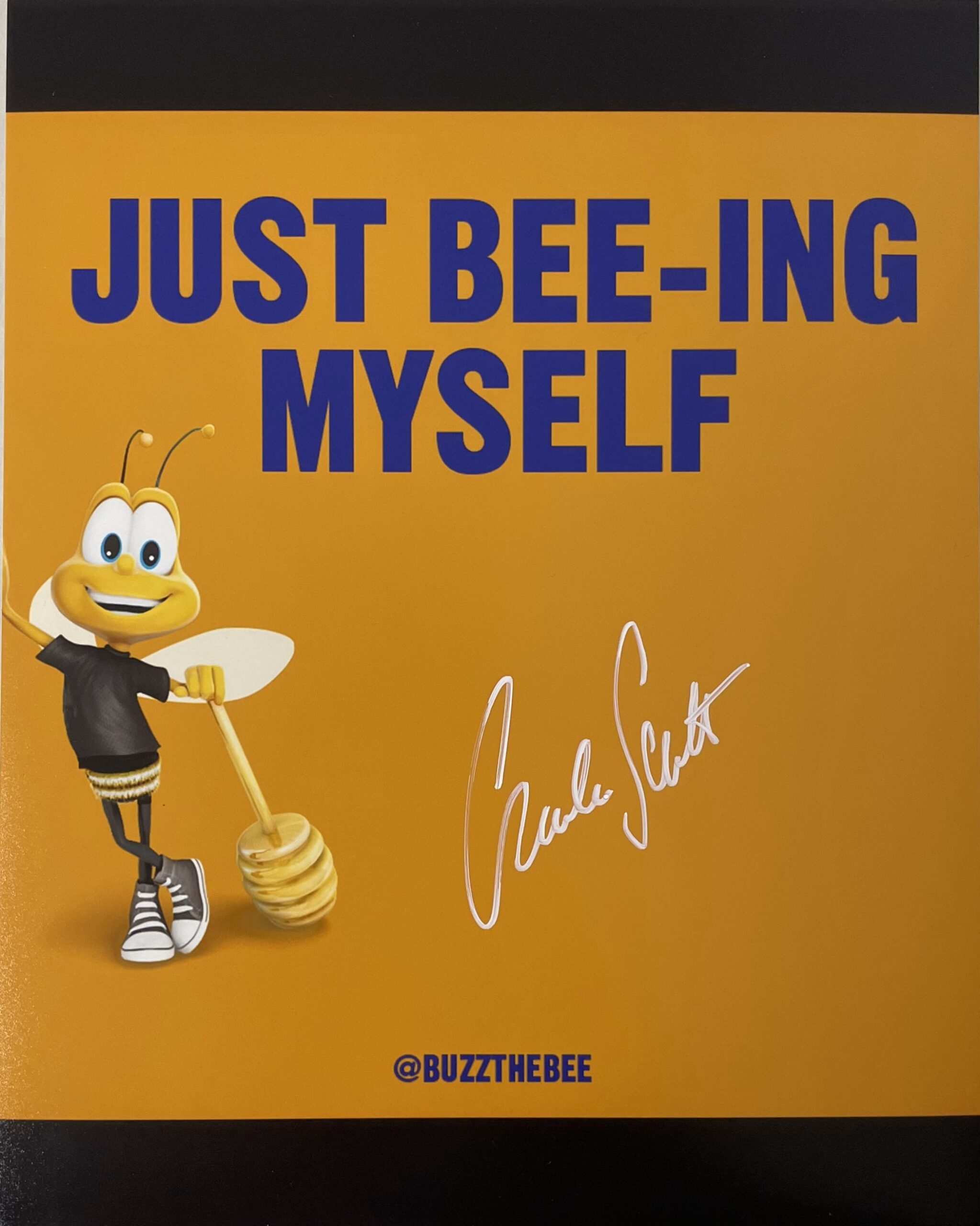 "Honey Nut Cheerios Bee" Photo Signed In-Person by Charlie Schlatter