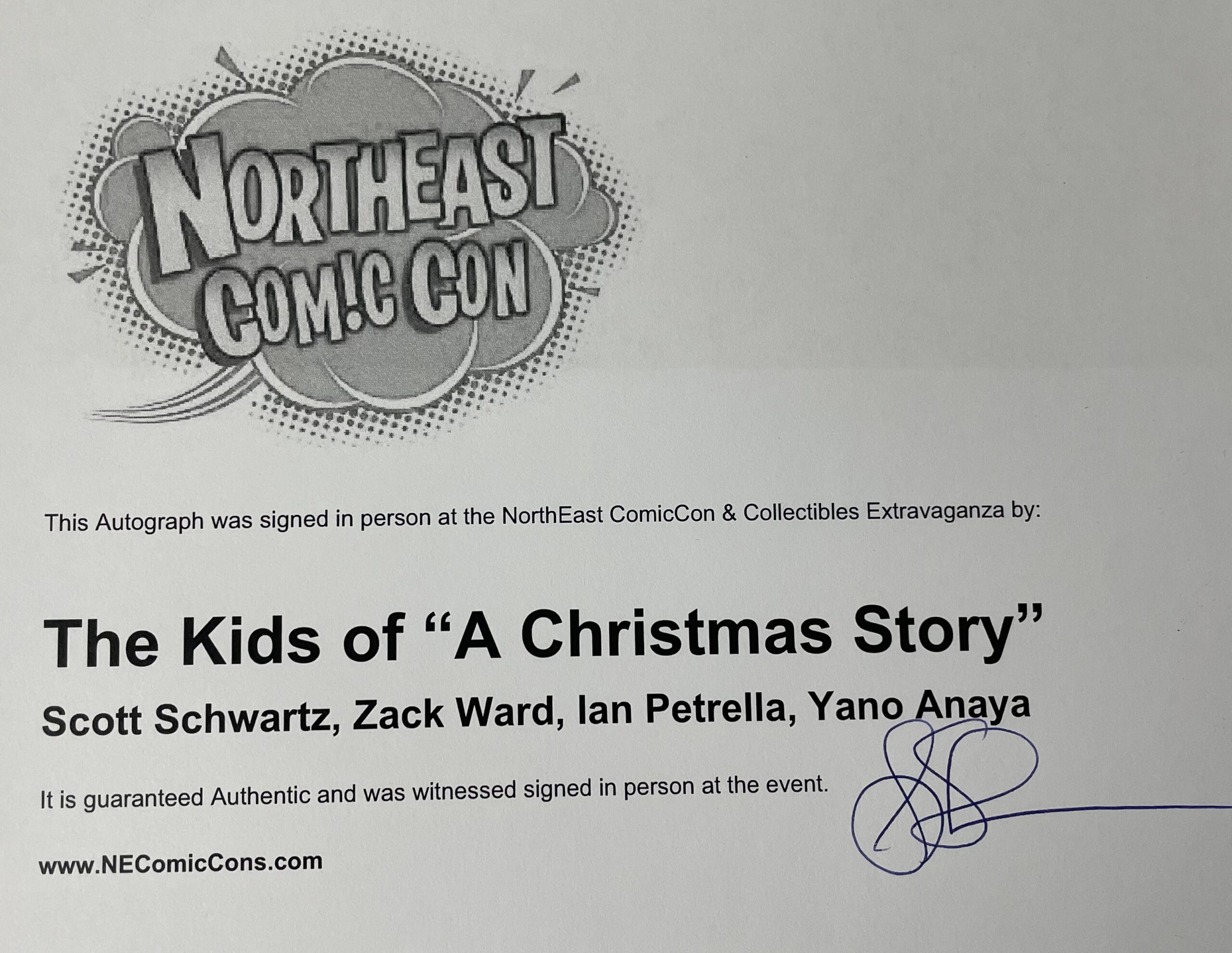 "A Christmas Story" Signed In-Person Kids Photo - Schwartz, Farkus, Dill and Yano Autographs - Image 3