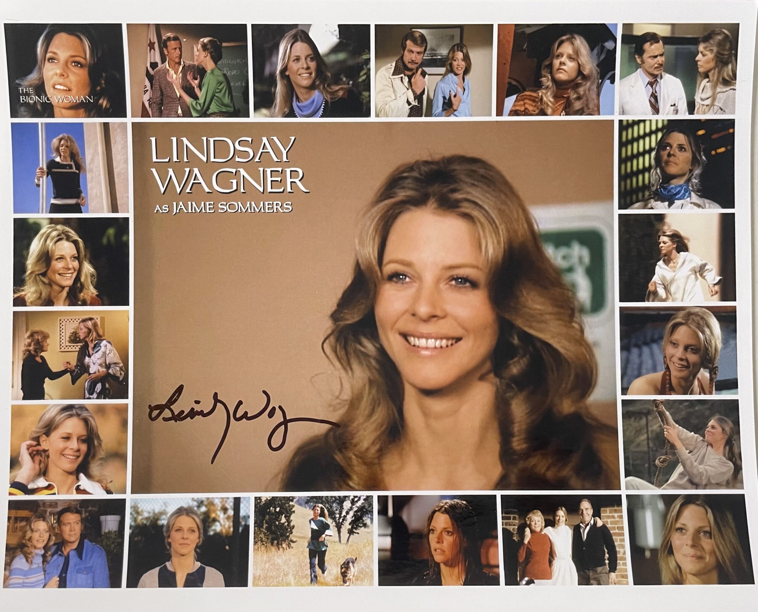 "The Bionic Women" Photo Signed In-Person by Lindsay Wagner