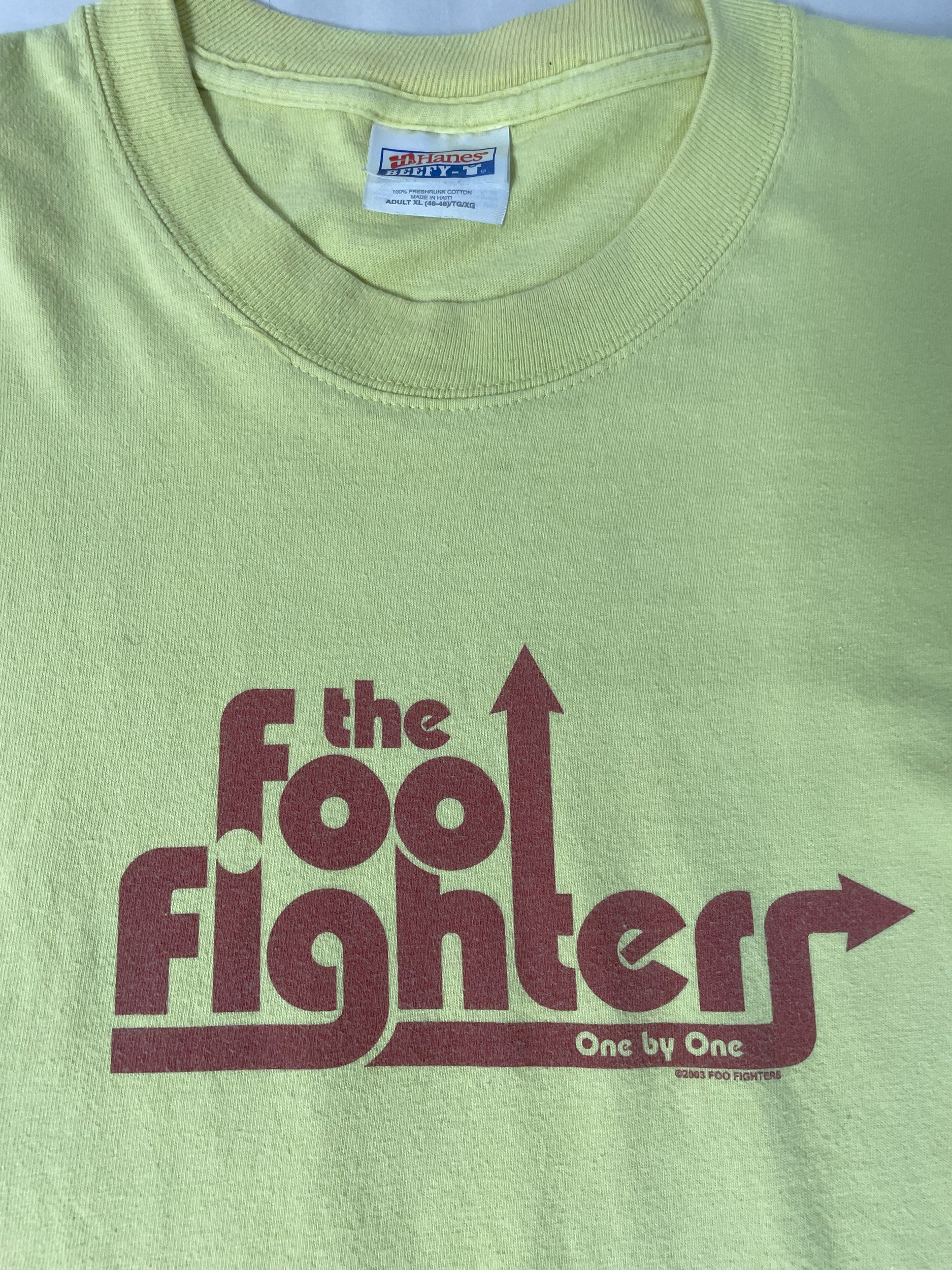 Vintage 2003 Foo Fighters "One By One" Local Crew T-Shirt - Image 2