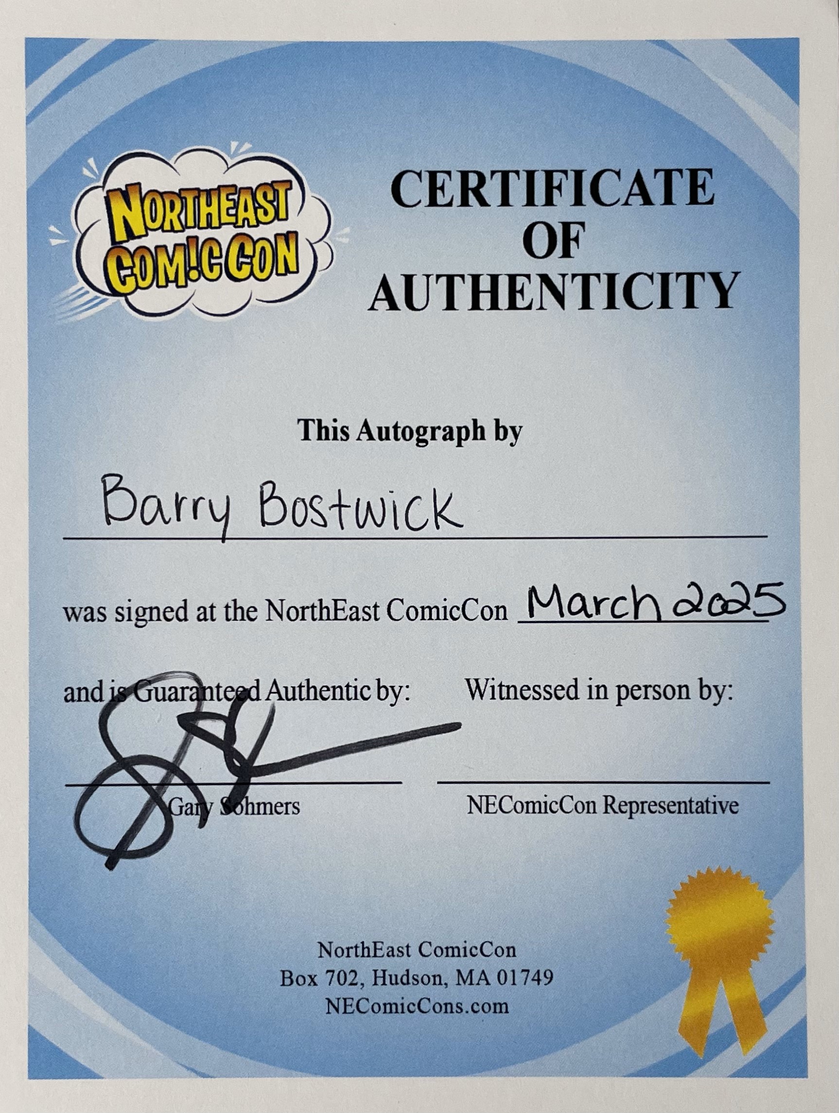 Signed In-Person Photo Dean Cain - Image 2