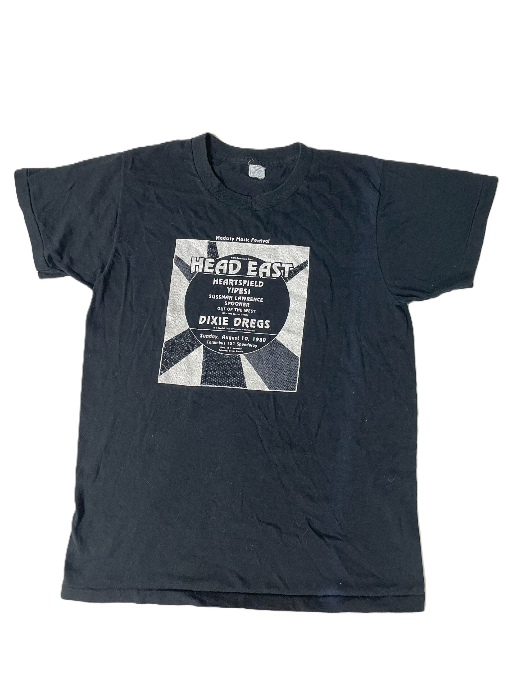 Vintage 1980 Head East & Dixie Dregs Madcity Music Festival T-Shirt - Black M