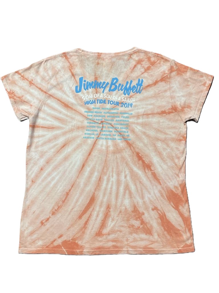 Jimmy Buffett 2019 "High Tide Tour" Tie-Dye T-Shirt - Ladies' XL - Image 2