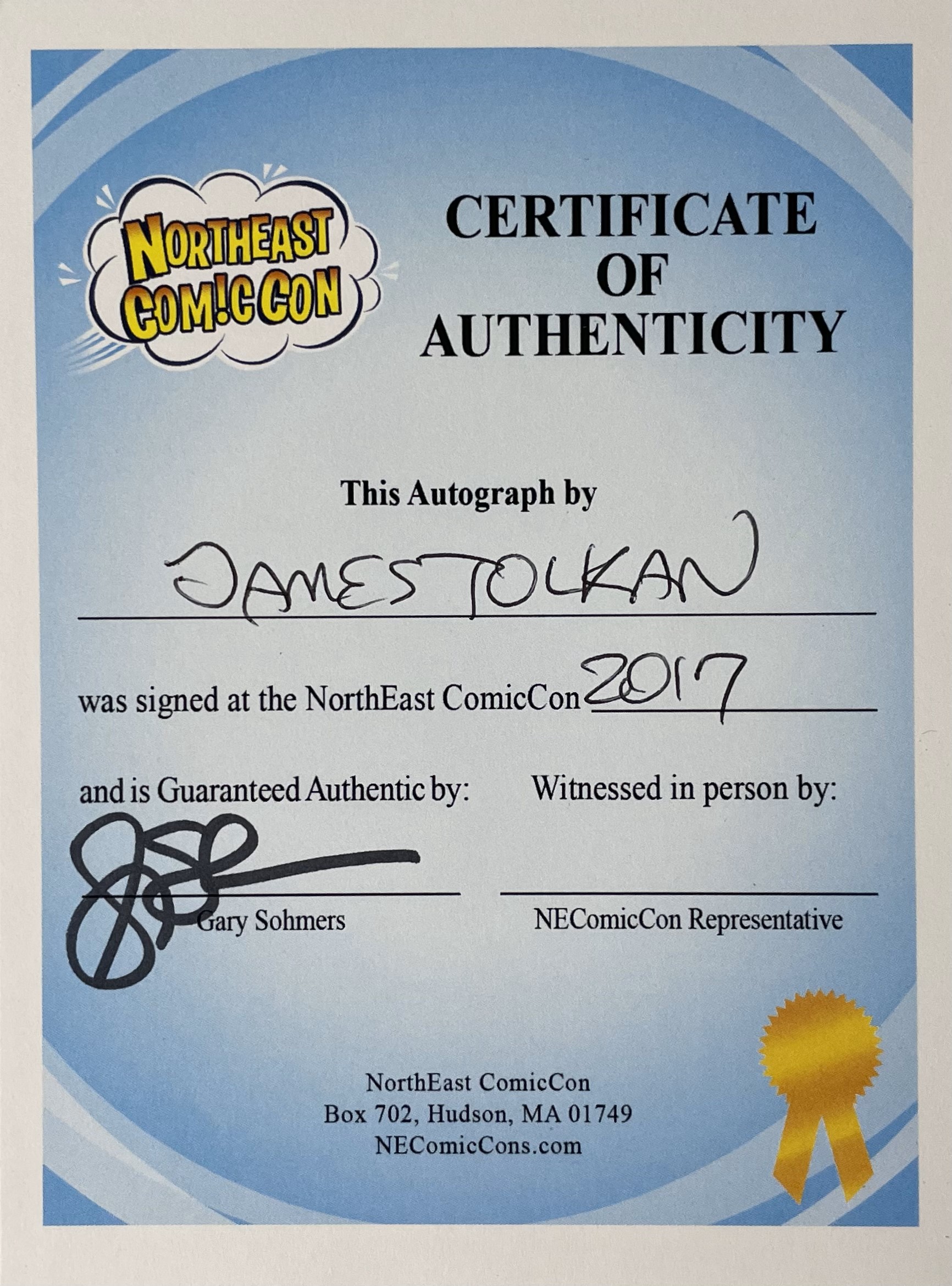 “Back to the Future” Photo Signed In-Person by James Tolkan - Image 2