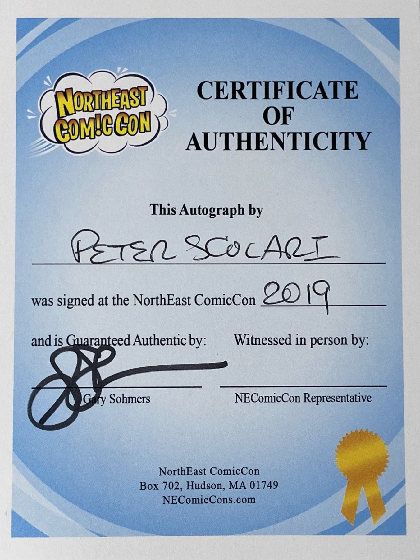 “Girls” Photo Signed In-Person by Peter Scolari - Image 2