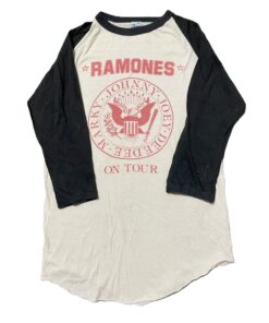 Vintage 1979 "Ramones" Band Concert Shirt - 3/4 Sleeve Raglan M