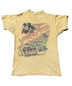 Vintage 1975 Bruce Springsteen & E Street Band "Born To Run" T-Shirt - Yellow M