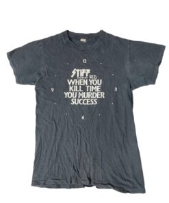 Vintage 1977 Stiff Records "When You Kill Time" Clock T-Shirt- M