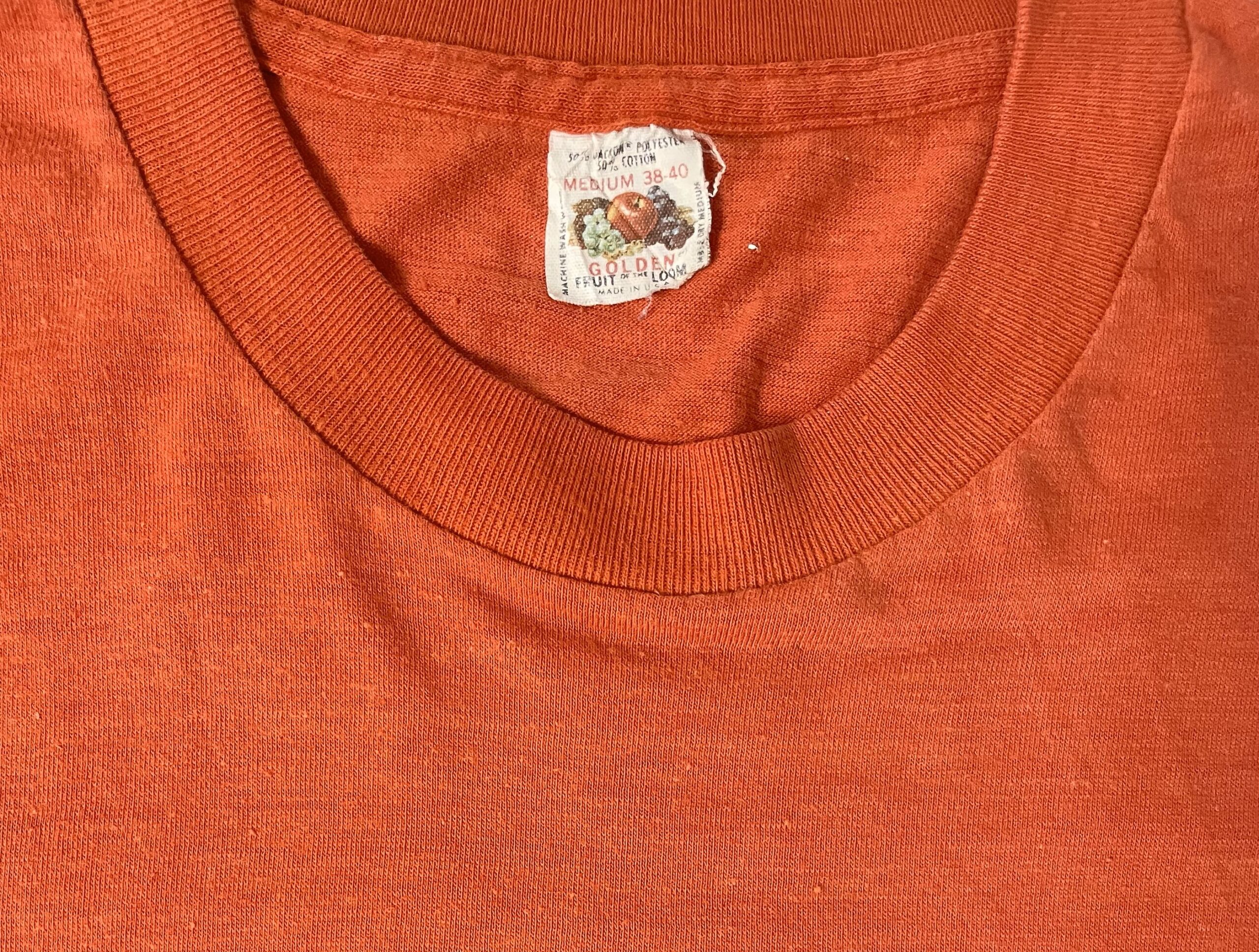 Vintage 1971 Students SDS Protest Rally Security T-Shirt - Orange M - Image 2