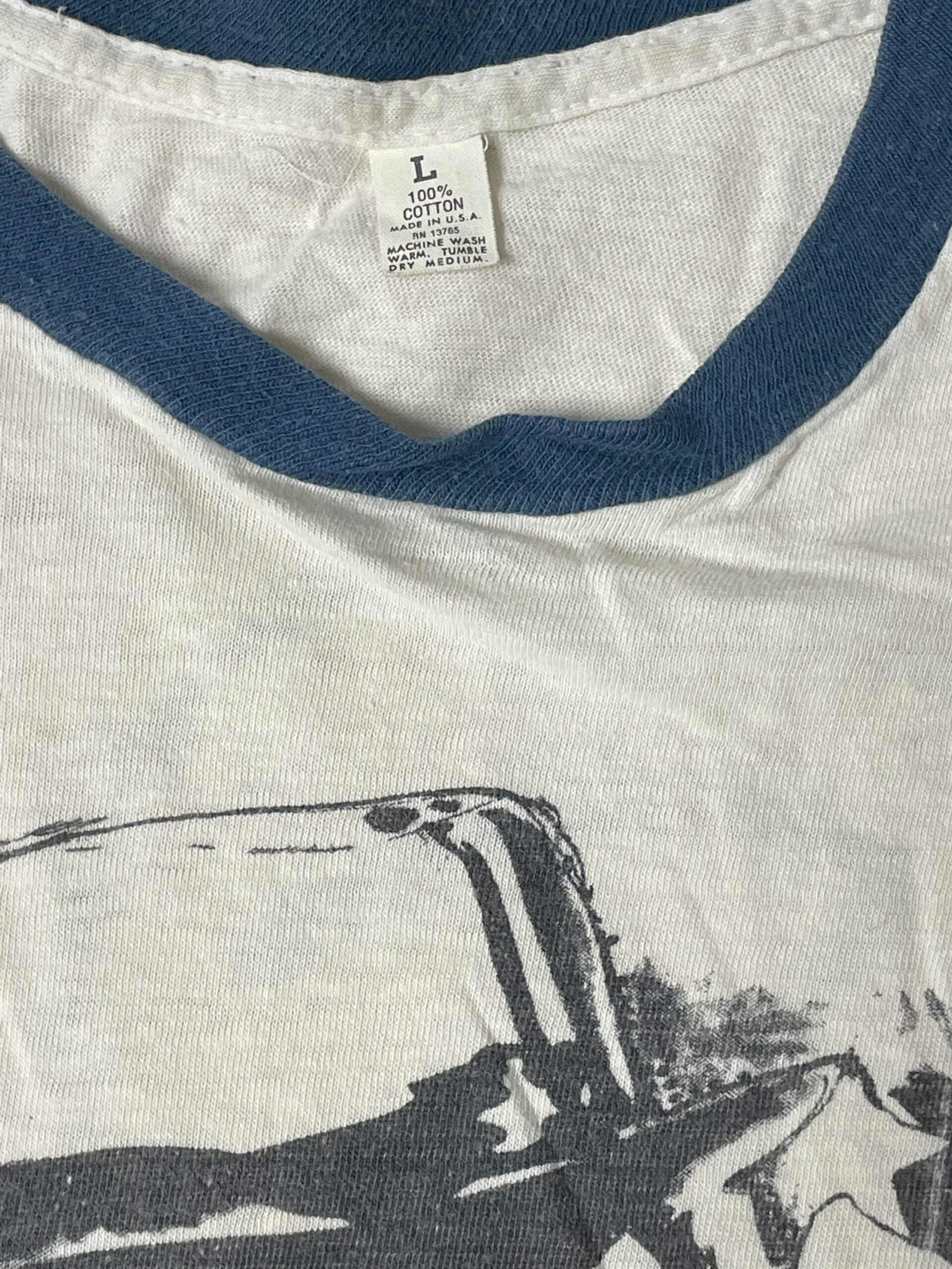 Vintage 1973 Leon Russell Shelter Records T-Shirt- L Ringer - Image 3