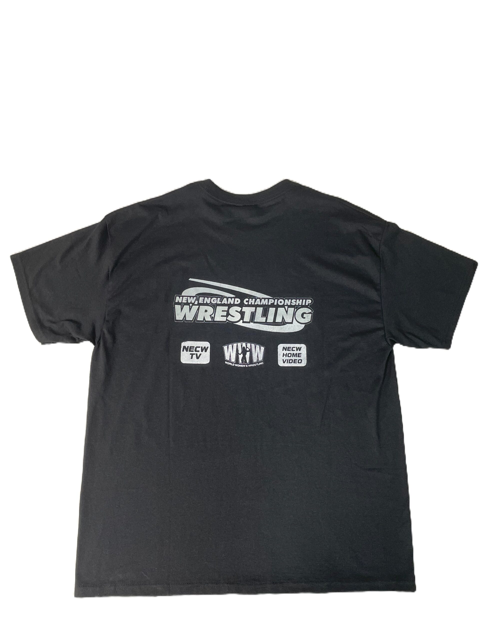 Vintage NECW Wrestling T-Shirt "Often Imitated" -XL Black - Image 3